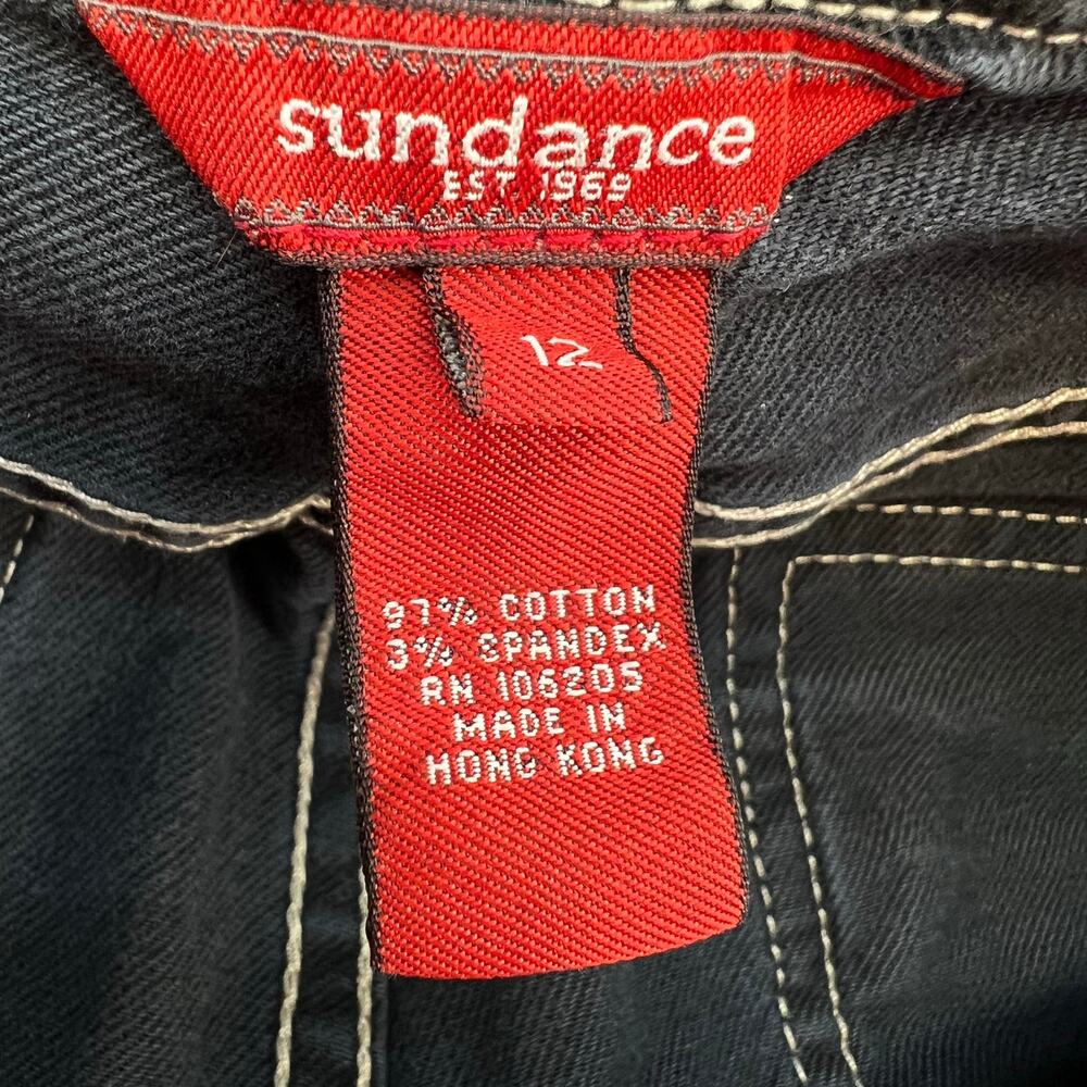Sundance Jeans Women's Size 12 Dark Blue Straight Leg Vintage Preppy Normcore - Picture 7 of 12